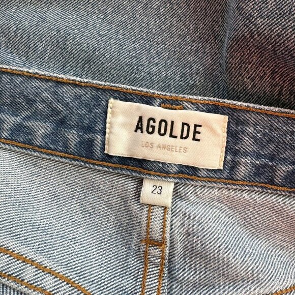 NWT AGOLDE Cooper Trouser Jeans Straight Leg Denim in Command Blue 23 - Picture 10 of 12